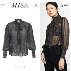 Misa Los Angeles Metallic Panya Blouse
